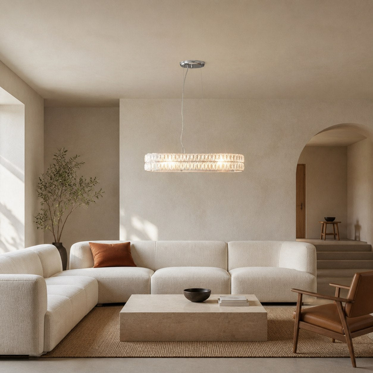 Geometrische Kristall-Pendelleuchte im Glomara-Stil – Glamouröser Blickfang für Ihr Esszimmer