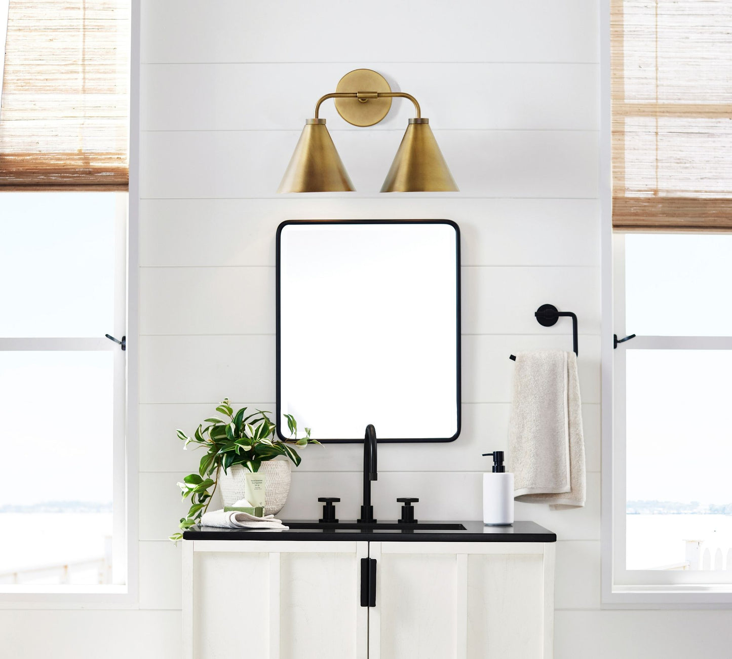 Korvi Tapered Wall Sconce – Industrial Modern Fixture for Bathroom, Hallway, or Covered Outdoor Use