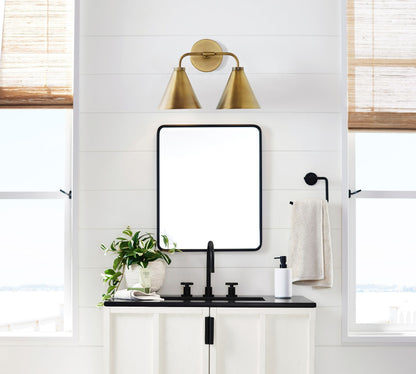 Korvi Tapered Wall Sconce – Industrial Modern Fixture for Bathroom, Hallway, or Covered Outdoor Use