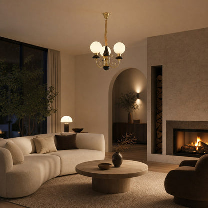 Radiara Chandelier - Layered Stone Disc Design Modern Luxury Style for Dining Room and Living Area