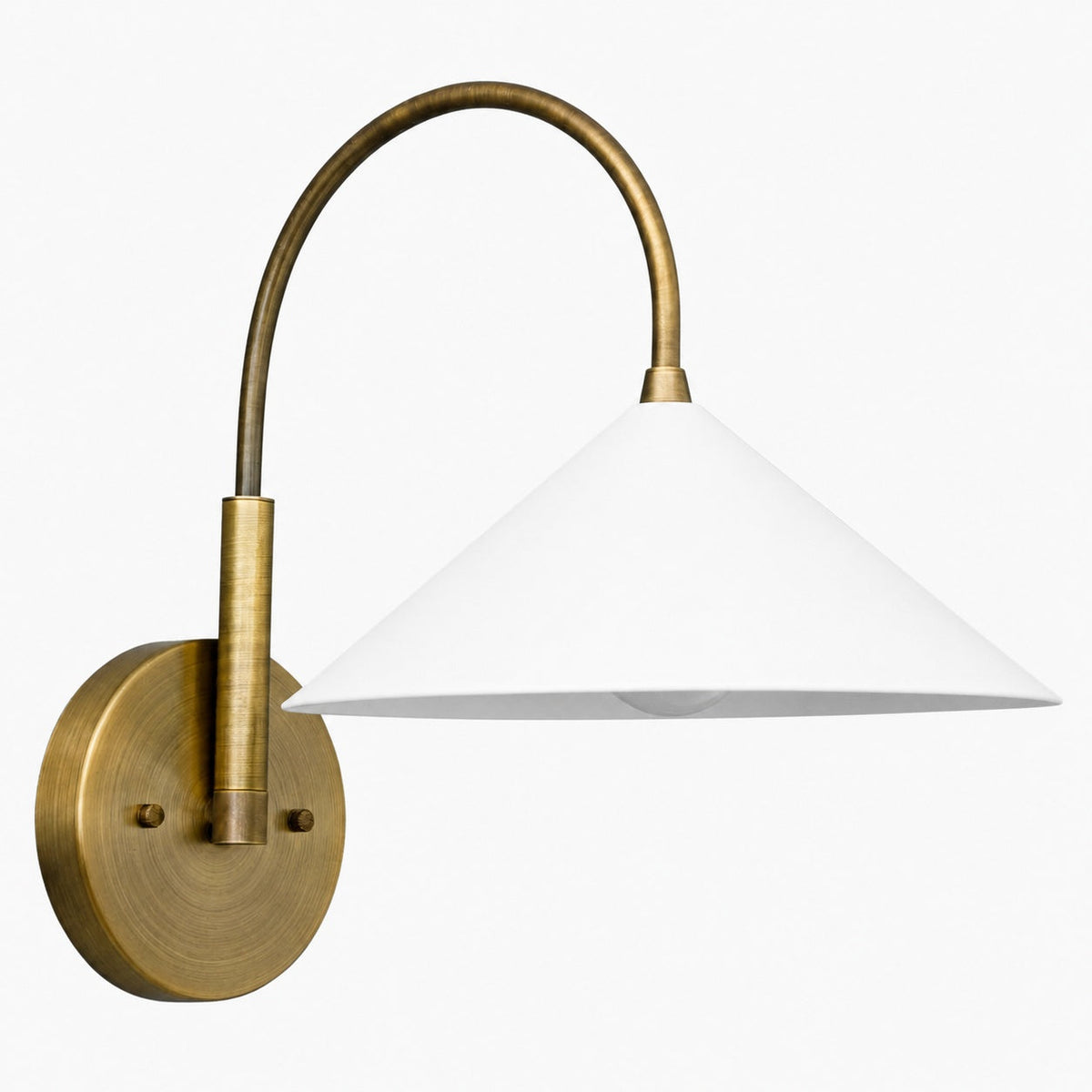 Curva Metall-Wandleuchte im Vintage-Stil – eleganter kegelförmiger Lampenschirm für Schlafzimmer