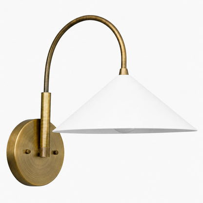 Curva Metall-Wandleuchte im Vintage-Stil – eleganter kegelförmiger Lampenschirm für Schlafzimmer