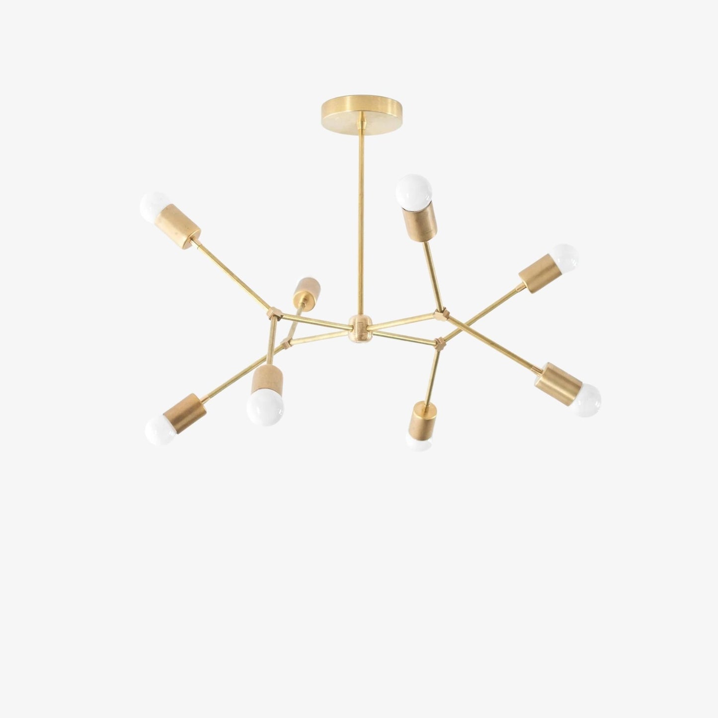 Mobilux Line Mobilux Line Modern Geometric Chandelier - Brass Ceiling Light Fixture
