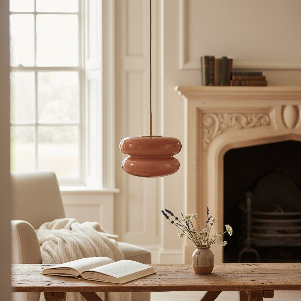 Spherical Opal Glass Pendant Lamp Modern Style for Dining & Living Rooms