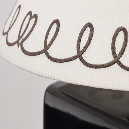 Aeva Ceramic Table Lamp - Modern Grace Design with Playful Polish