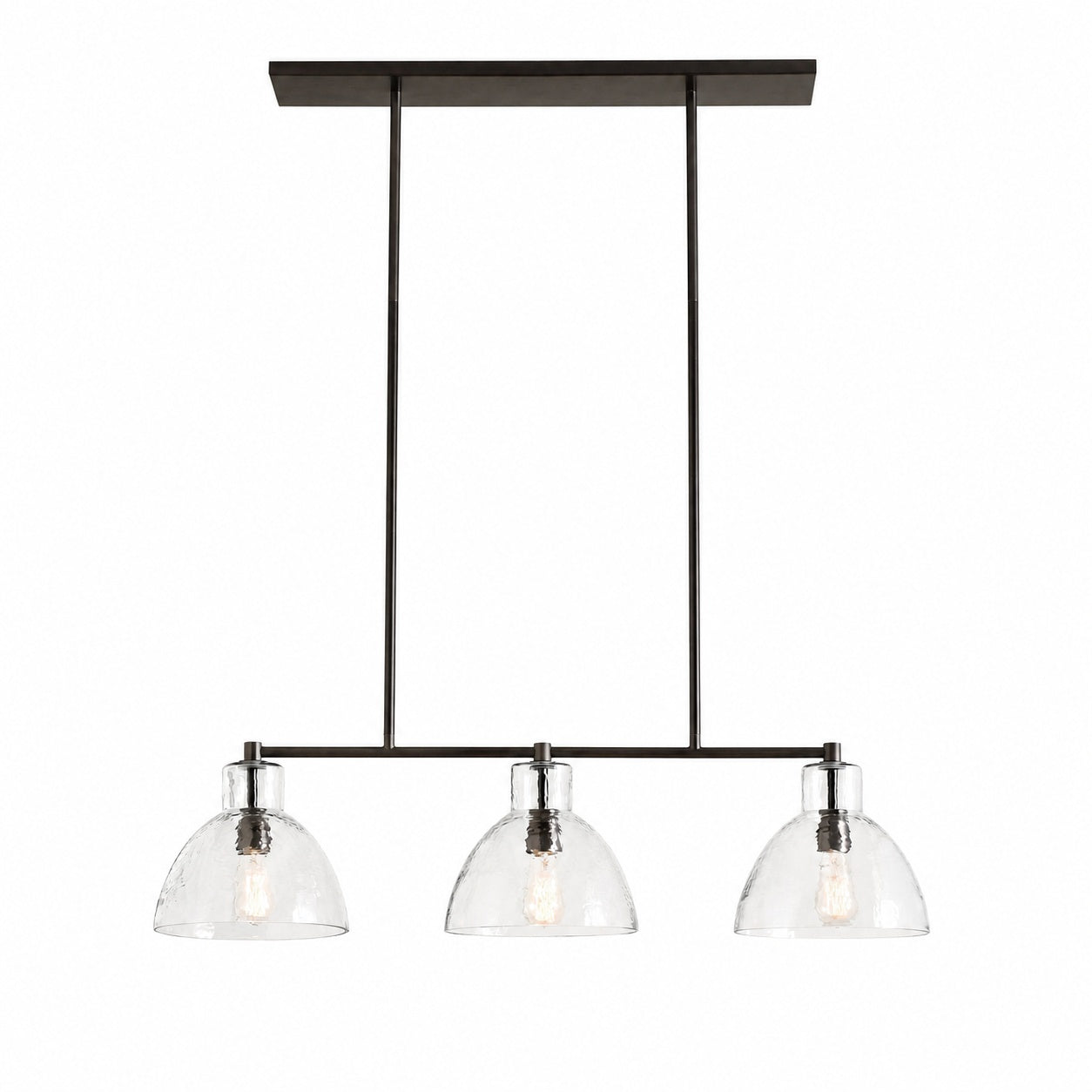 Glavira Linear-Kronleuchter aus recyceltem Glas – elegante, moderne Beleuchtung