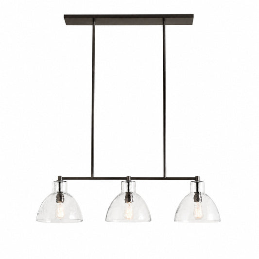 Glavira Linear-Kronleuchter aus recyceltem Glas – elegante, moderne Beleuchtung