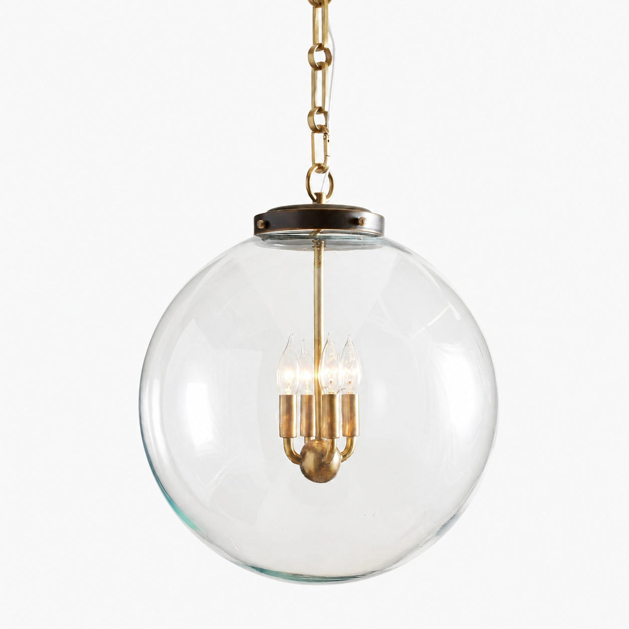 Sterling Minimalist Glass Pendant Collection - Vintage Brass Lighting Design