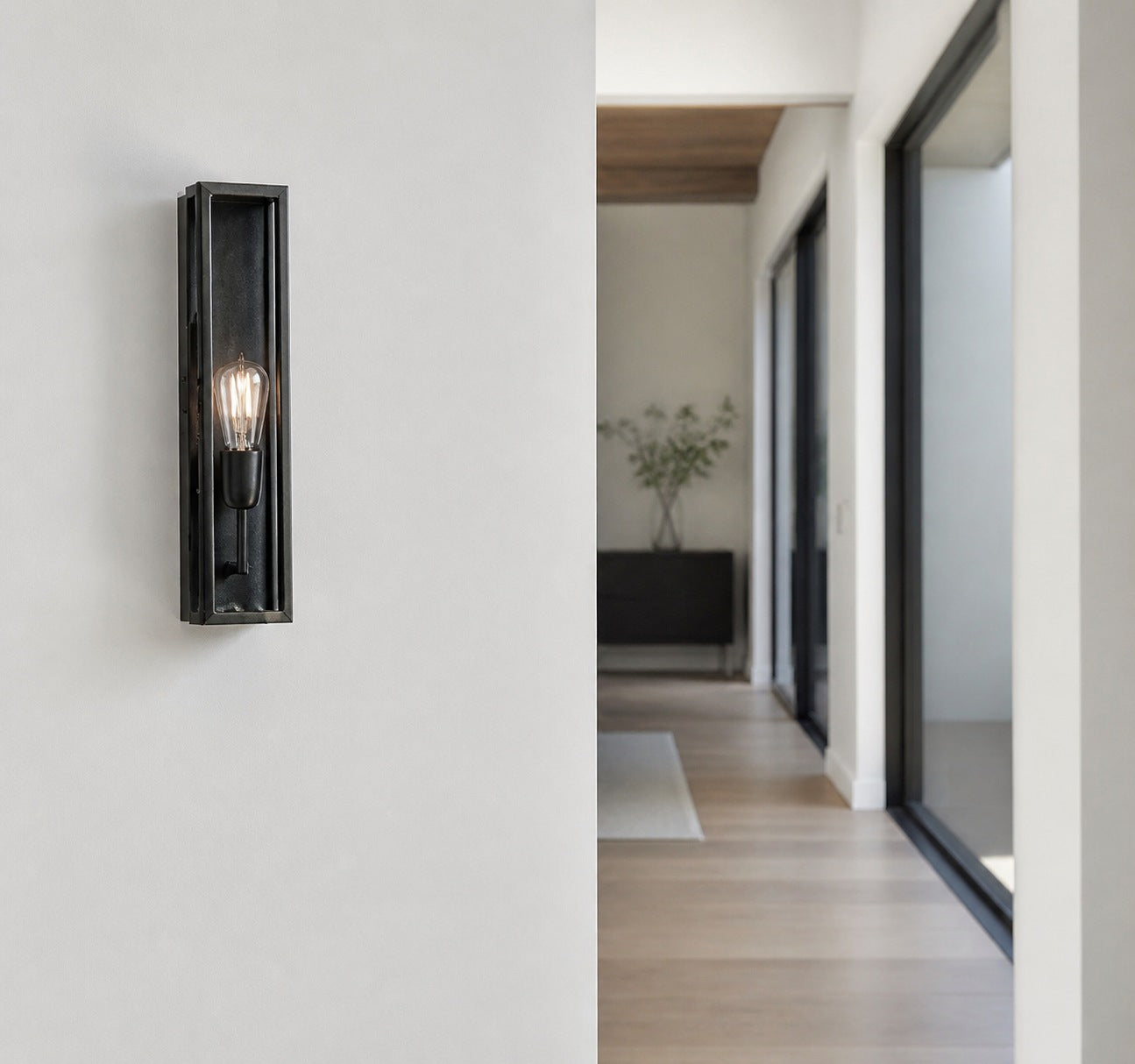 Ferrix Industrielle Wandlampe - Eisen und Glas für Garten & Terrasse