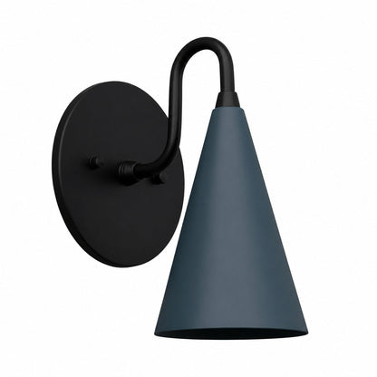 Curva Metal Cone Shade Sconce – Vintage Brass Wall Light for Entryway or Stairwell