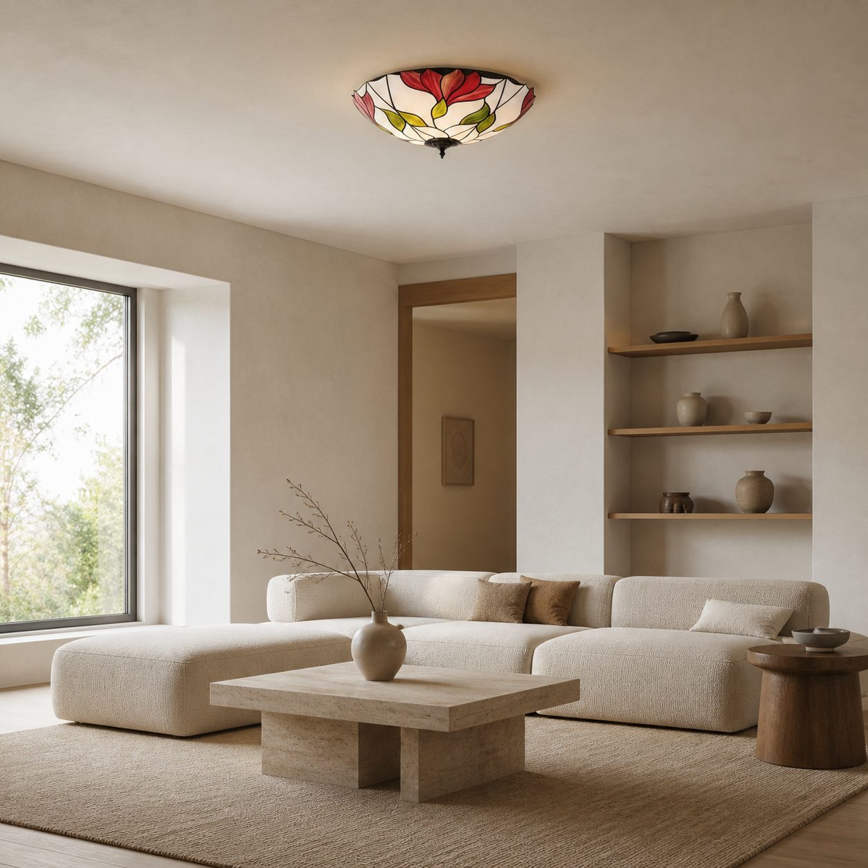 TF Botanica Florale Glas-Decken- und Pendelleuchten – Leuchten im Kunstglas-Stil für Räume
