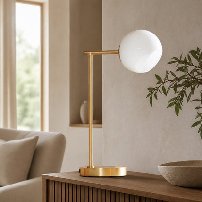 Brina Glass USB-Tischlampe – Moderne Nachttischlampe mit Stil