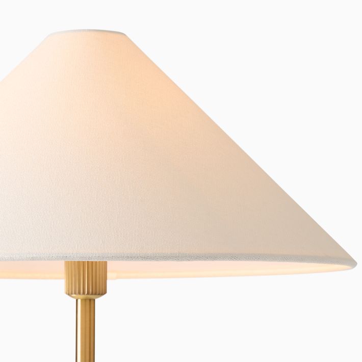 Diora Tischlampe und Stehlampe - Moderner Linear Stil Eleganter Leinen Lampenschirm für Wohnzimmer
