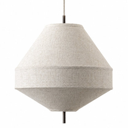 Zalen Layered Linen Pendant – Bronze Ceiling Light for Living & Dining