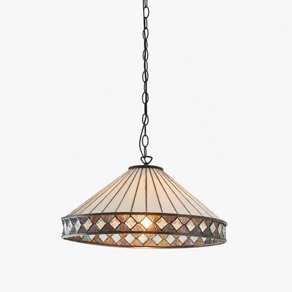 TF Fargo Pendant Light - Tiffany Style Lighting with an Art Deco Shade and Adjustable Chain