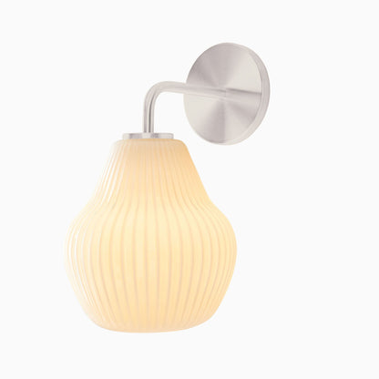 Rivrona Ribbed Glass Wall Sconce - Elegant Modern Lighting for Hallway & Bedroom