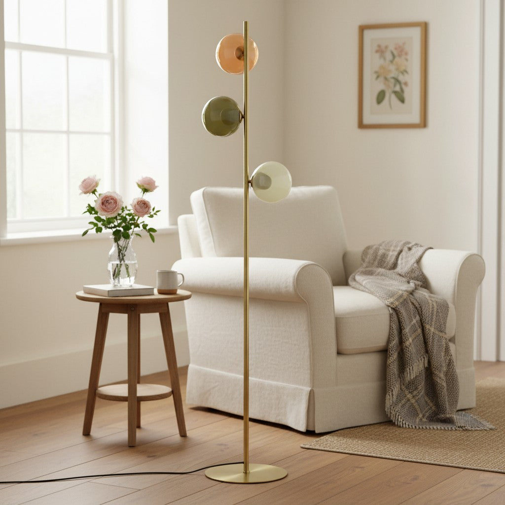 Clustered Opal Glass Floor Lamp – Modern Minimalist Style – Ideal for Living Room or Bedroom