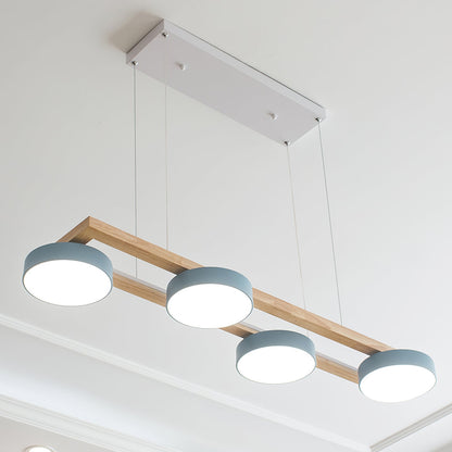 Vogel-Kronleuchter, Holzbalken, Metall, Acrylharz, integrierte LED, helles weißes Licht