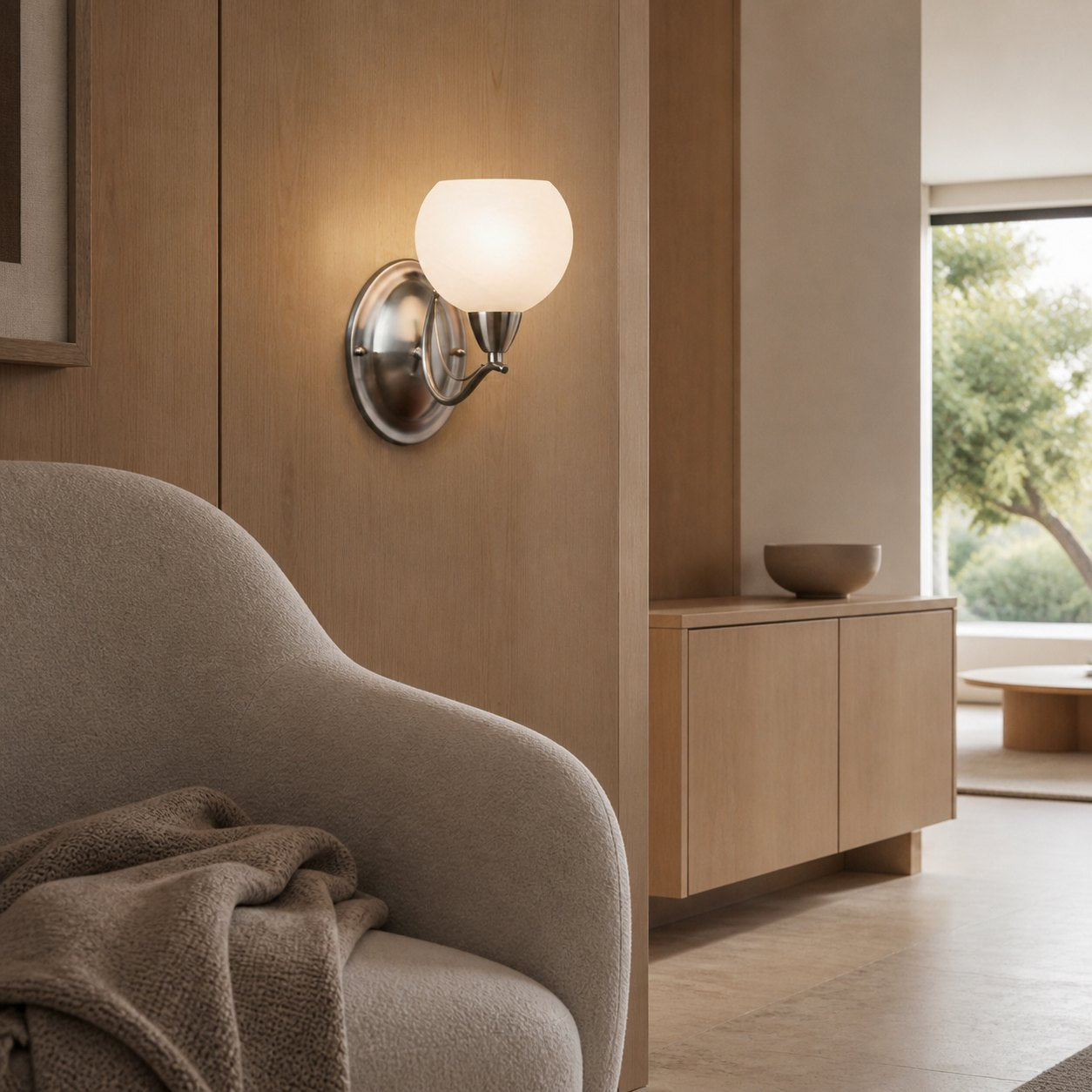 Armicora Modern Curved Wall Light – Elegant Decorative Fixture for Living Rooms & Bedrooms