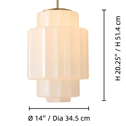 Vexrona Glas-Pendelleuchte – Elegante, verstellbare Metall-Aufhängestange für Wohnzimmer und Bar