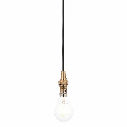 Moderne Pendelleuchte aus Messing von Plaitar – Minimalistische Deckenleuchte mit geflochtenem Kabel für Flure