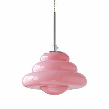 Bomiello Modern Layered Glass Pendant Light - Sculptural Minimal Light for Living Room or Bedroom