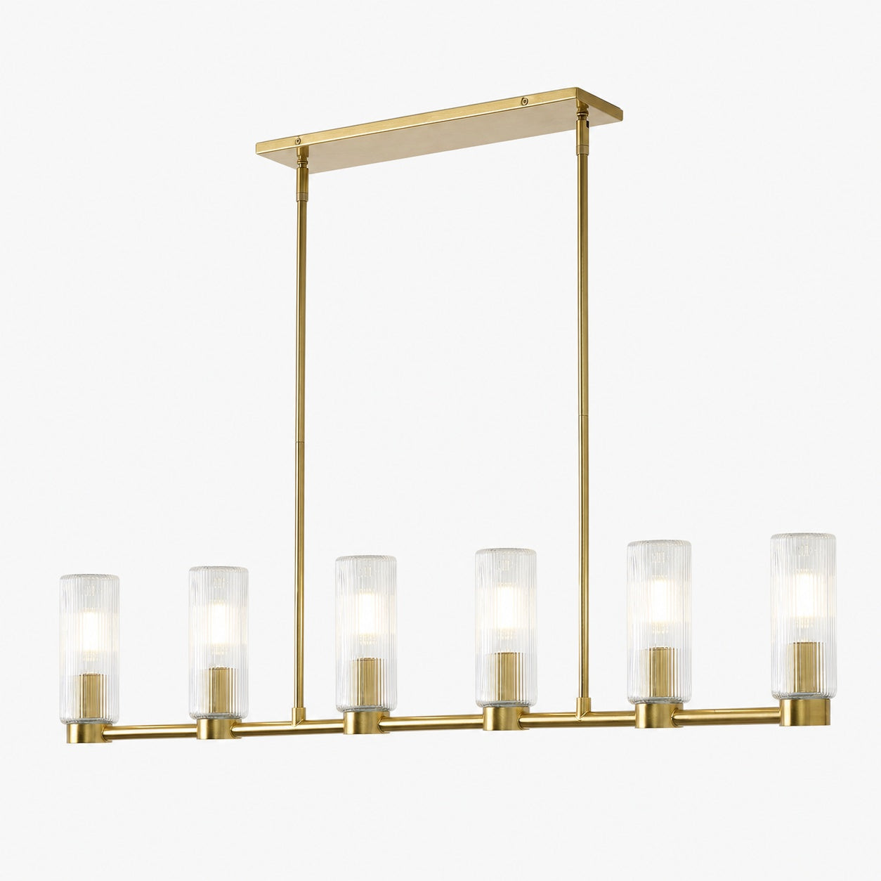 Rivora Kronleuchter aus geriffeltem Glas – Elegantes, geripptes, langlebiges Design