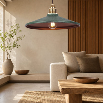 Rustic Saucer Shade Pendant Light