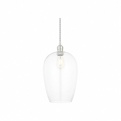 Clarione Height-Adjustable Glass Pendant Light - Classic Art Deco Light