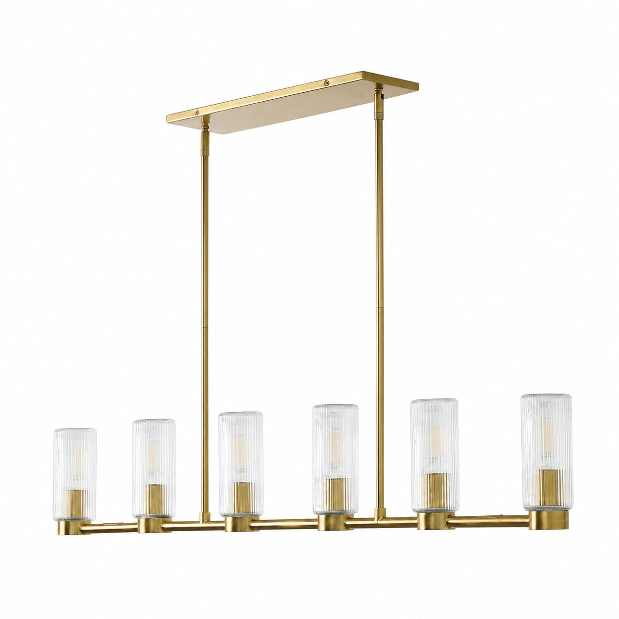 Rivora Kronleuchter aus geriffeltem Glas – Elegantes, geripptes, langlebiges Design