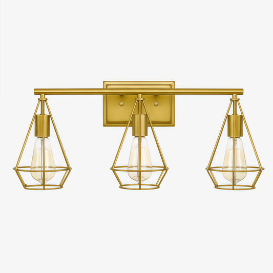 Solanivelo Retro Metal Wall Light with Diamond Hollow Shades for Kitchen Island