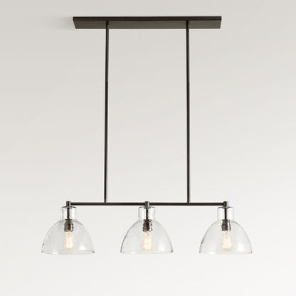 Glavira Recycled Glass Linear Chandelier - Elegant Modern Lighting