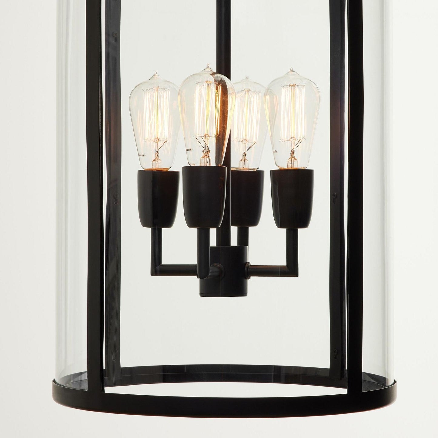 Ferrix Outdoor Lantern Pendant Lamp – Industrial Glass and Iron Design for Modern Spaces