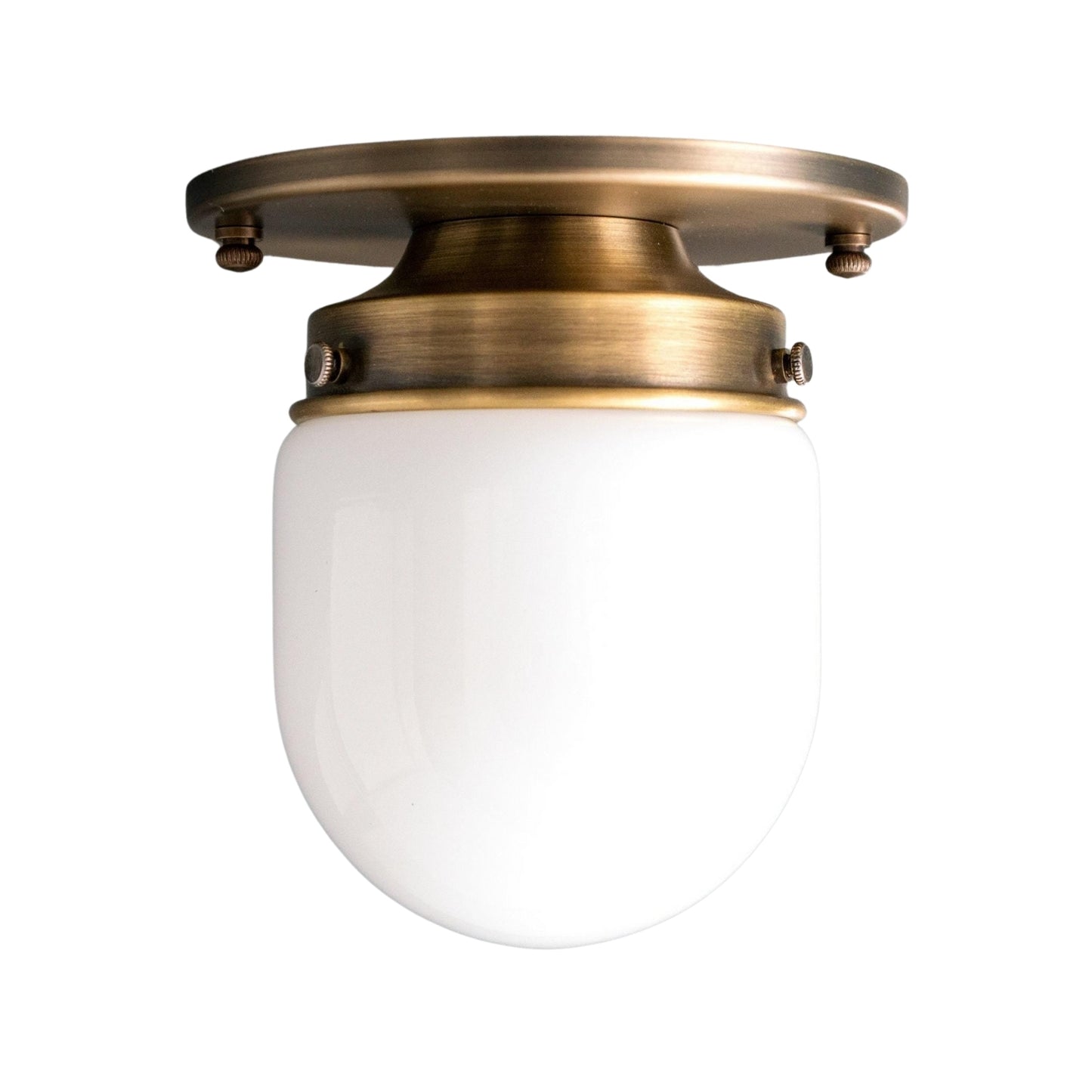 Opalume Glass Flush Mount Ceiling and Wall Light - Art Deco Small Globe Fixture