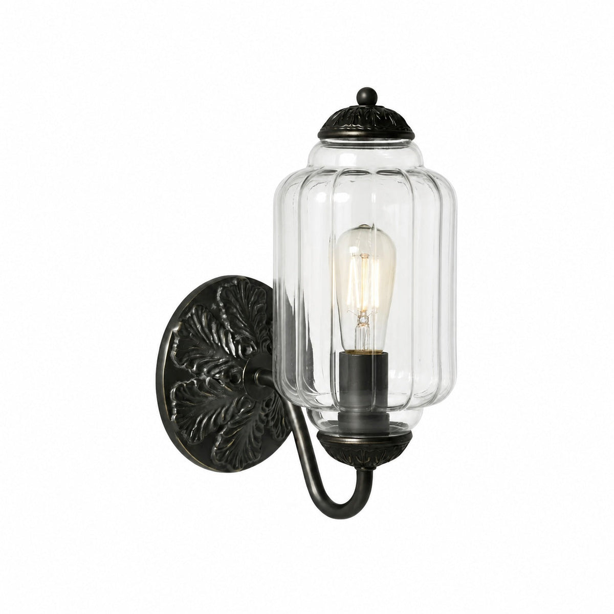 Eloise Messing-Wandleuchte – Elegante Vintage-Beleuchtung aus Milchglas