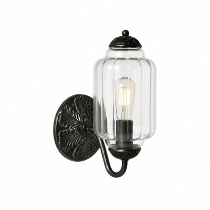 Eloise Messing-Wandleuchte – Elegante Vintage-Beleuchtung aus Milchglas