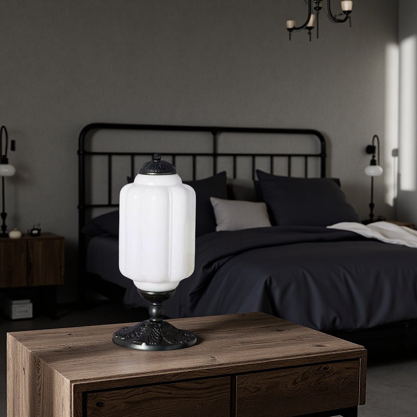 Eloise Tischlampe - Vintage Design Glas Tischlampe