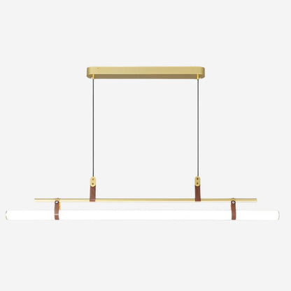 Modernes minimalistisches Langrohr Linearer LED Kronleuchter