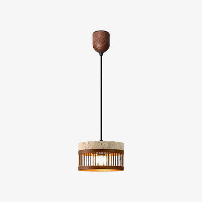 Vintage Travertine Metal Pendant Lamp for Dining Room