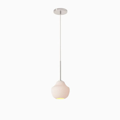 Rivrona Ribbed Pendant – Modern Ribbed Glass Light with Metal Finish