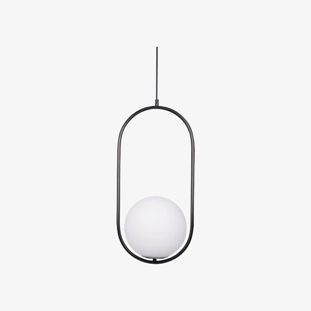 Halozen Modern Pendant Light - Soft Oval Profile Design Decorative Hanging Lamp for Living Room