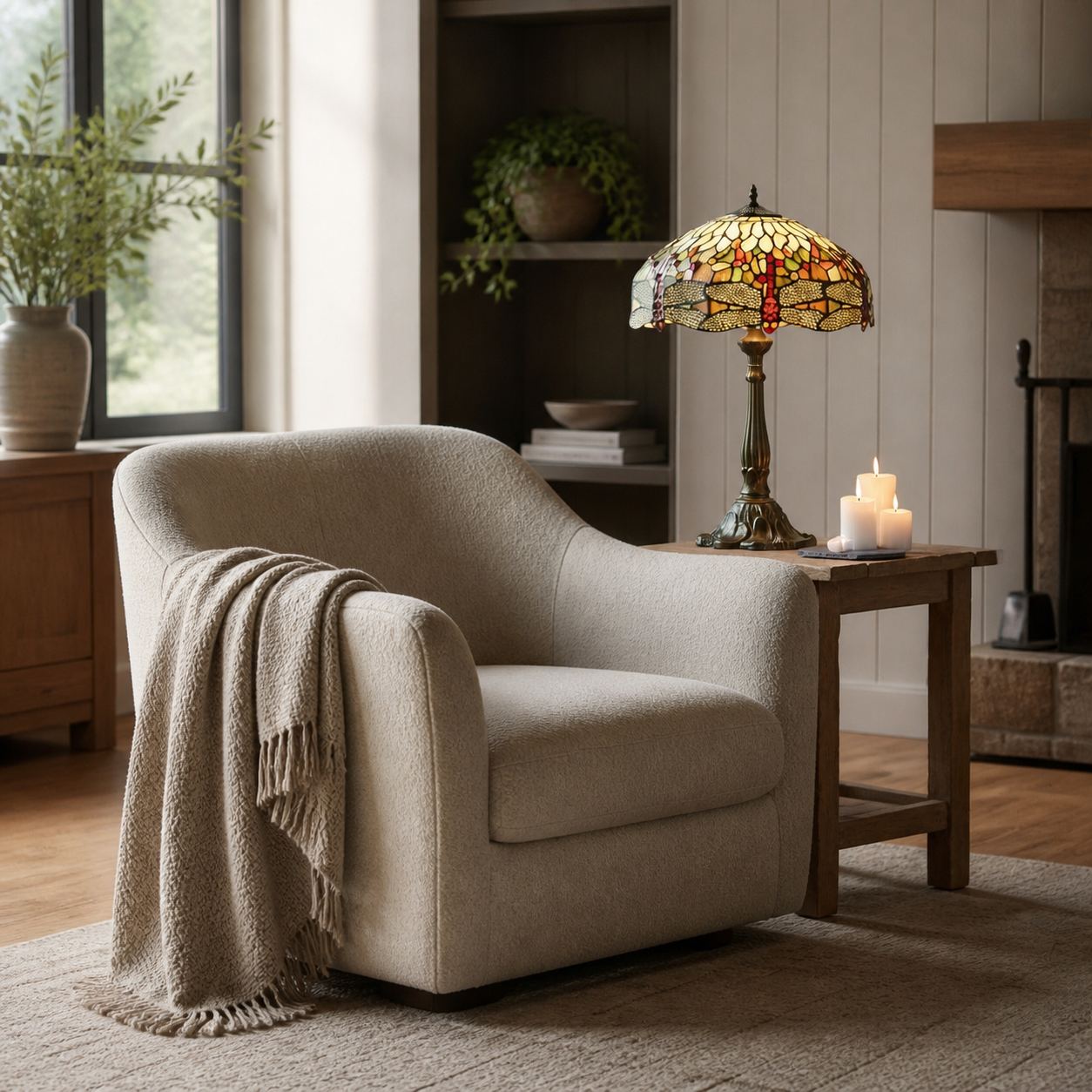 TF Harken Dekorative Juwelen-Tischleuchte - Atemberaubendes Glasdesign, perfekt für Schlafzimmer oder Wohnzimmer