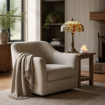 TF Harken Dekorative Juwelen-Tischleuchte - Atemberaubendes Glasdesign, perfekt für Schlafzimmer oder Wohnzimmer