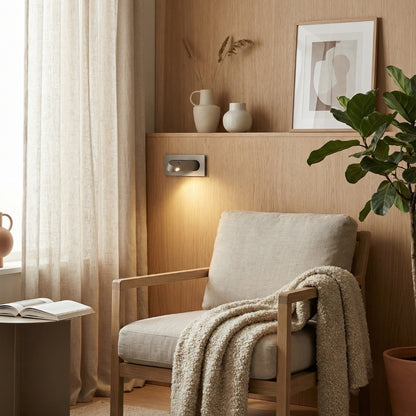 Noctiqo Adjustable LED Bedside Wall Light - Contemporary Design Metal Night Lamp for Home
