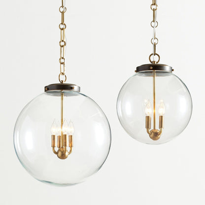 Sterling Minimalist Glass Pendant Collection - Vintage Brass Lighting Design