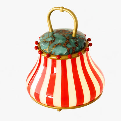 Festilo Glass Pendant Light – Playful Striped Design Hanging Lamp in Decorative Style for Kitchen and Dining