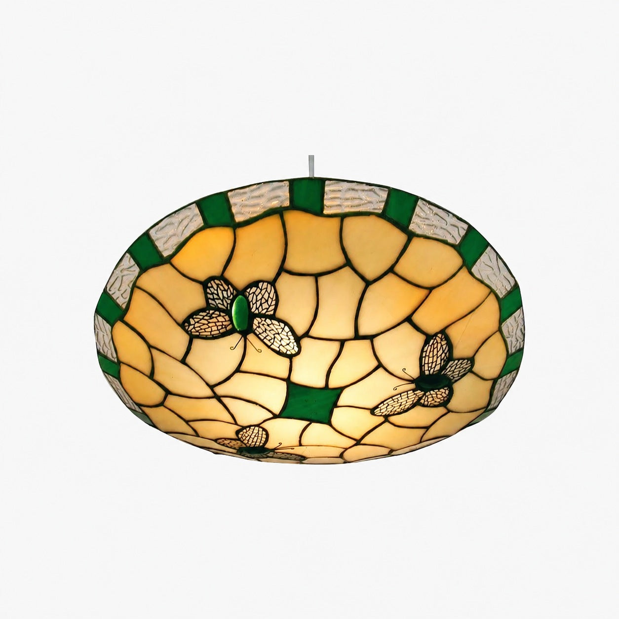 TF Schmetterlings-Pendelleuchte – Dekorative Buntglas-Pendelleuchte für Schlafzimmer oder Eingangsbereich 