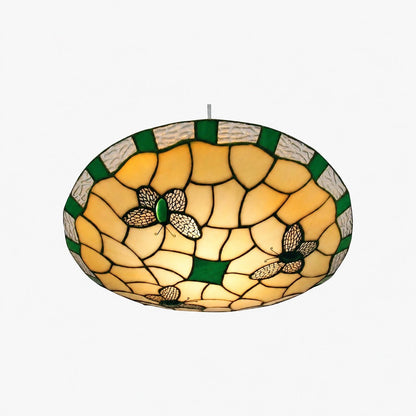TF Schmetterlings-Pendelleuchte – Dekorative Buntglas-Pendelleuchte für Schlafzimmer oder Eingangsbereich 