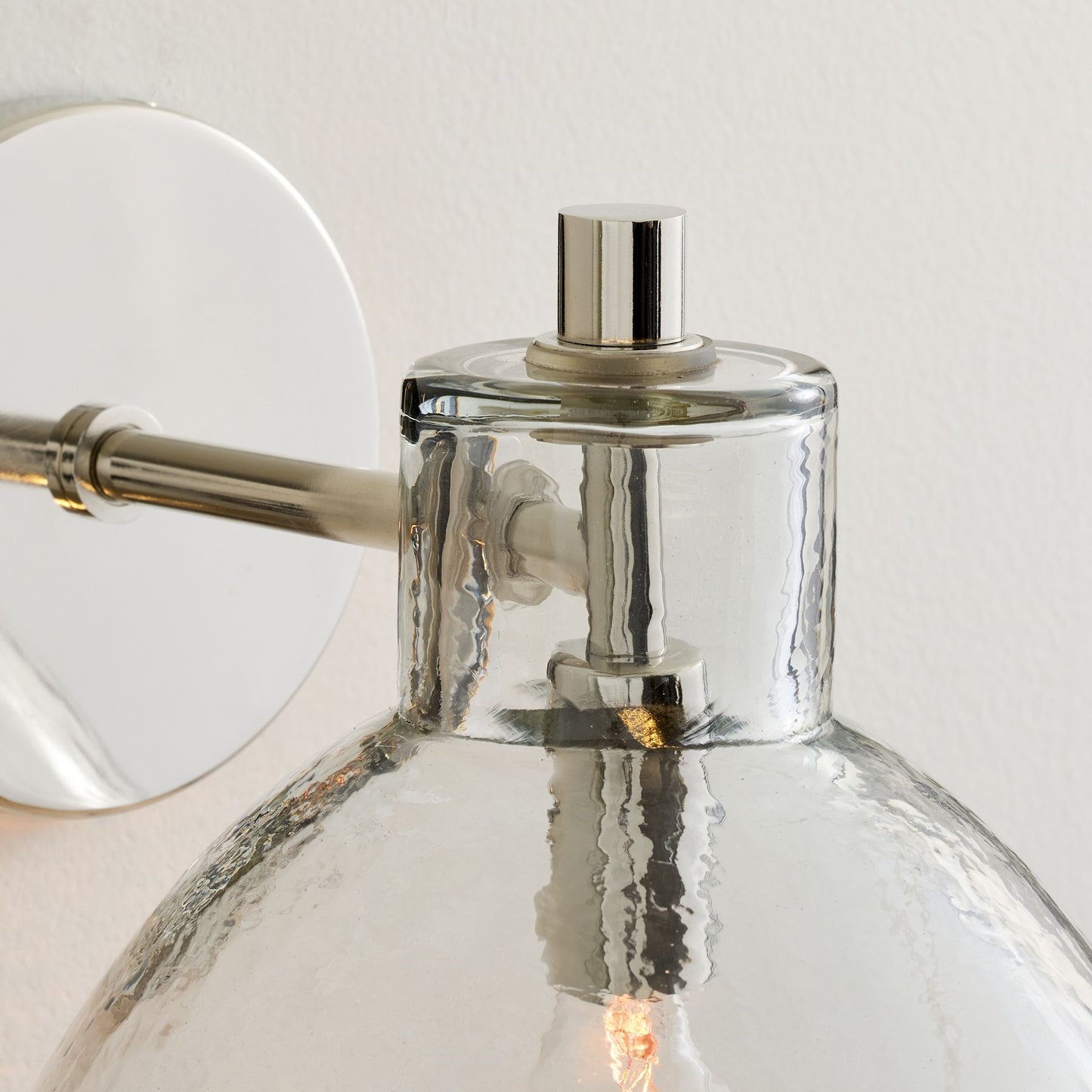 Glavira Recycled Glass Double Sconce - Indoor Brass Wall Lighting