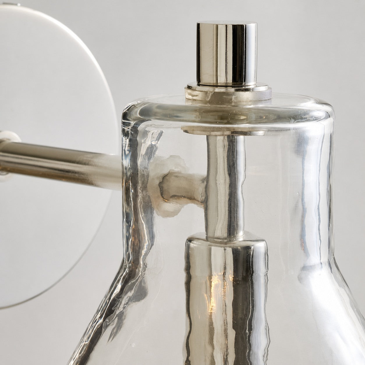 Glavira Doppel-Wandleuchte aus recyceltem Glas – Wandbeleuchtung aus Messing für den Innenbereich